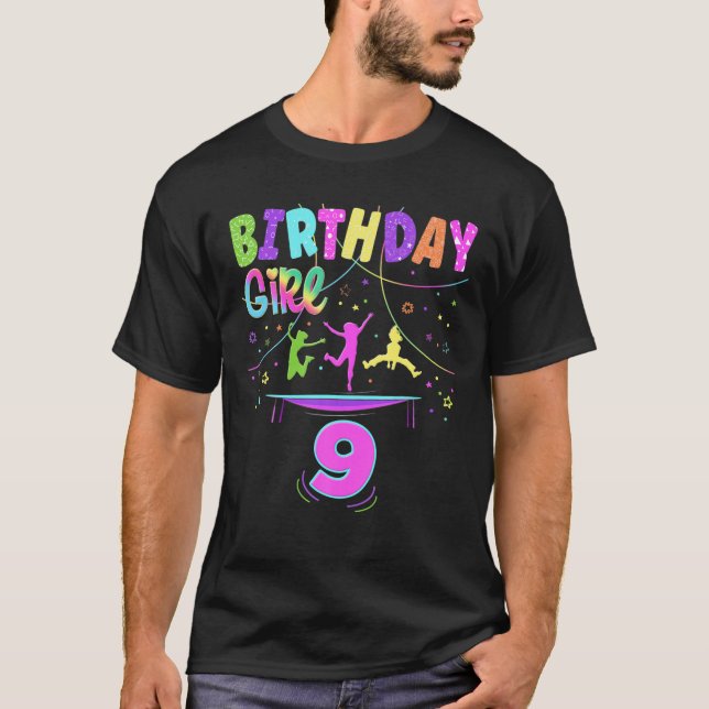 T-shirt Trampoline Party Extérieur Costume d'anniversaire (Devant)