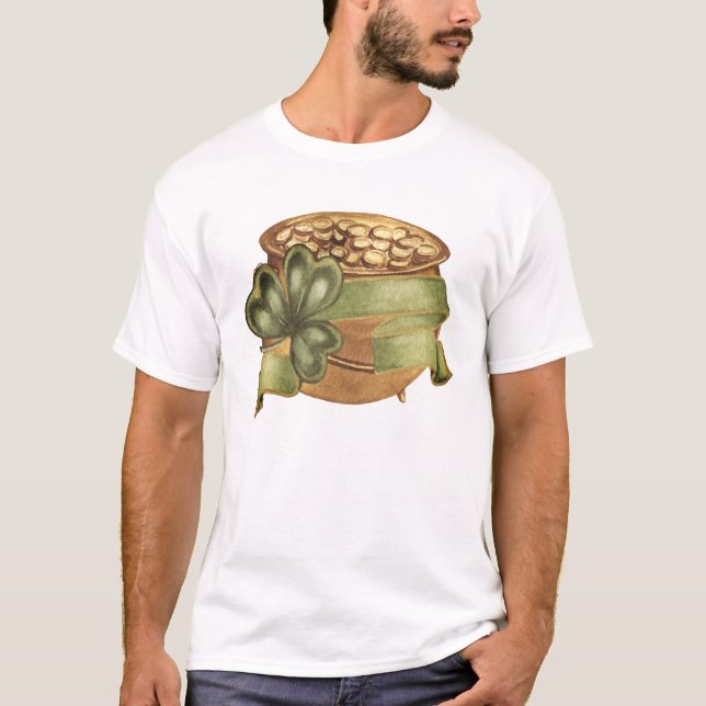 T-shirt Trampon d'Or Shamrock Saint-Patrick (Devant)