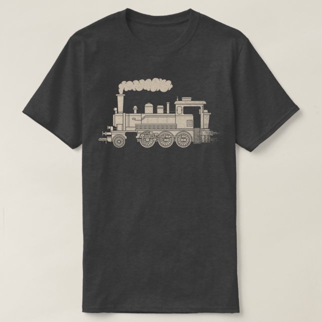 T-shirt Tramway à vapeur Locomotive Retro (Design devant)