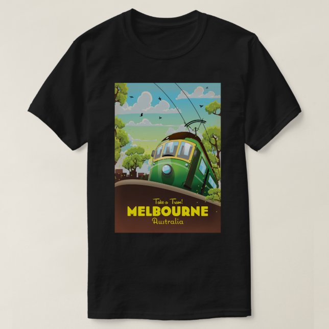 T-shirt Tramway de Melbourne Australie (Design devant)
