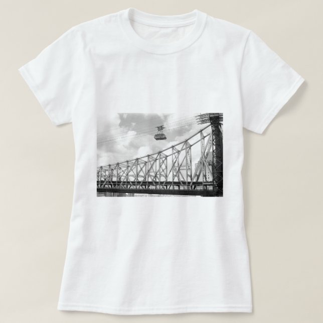 T-shirt Tramway d'île de Roosevelt, NYC, photo analogue (Design devant)
