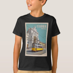 T-shirt Tramway Jaune, Arc De Rue Augusta. Lisbonne, Portu