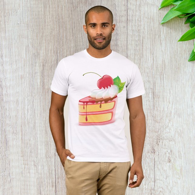 T-shirt Tranche de gâteau aux fraises avec de la crème (Créateur téléchargé)