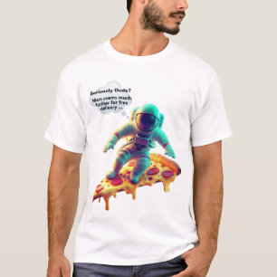 T-shirt tranche de pizza astronaute - Tee-shirt dr