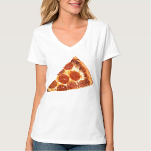 T-shirt tranche de pizza pepperoni classique de SlipperyJo