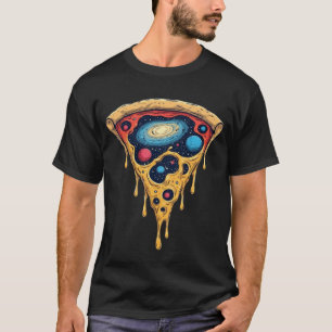 T-shirt Tranche de pizza spatiale cosmique Galaxie Planète