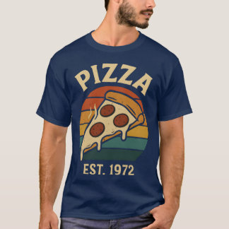 T-shirt Tranche de pizza vintage Rétro années 70 Art culin