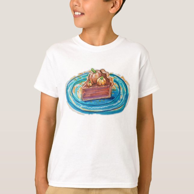T-shirt Tranche de tarte à la citrouille (Devant)