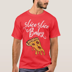 T-shirt Trancher tranche de mot bébé jeu avec pièce de piz