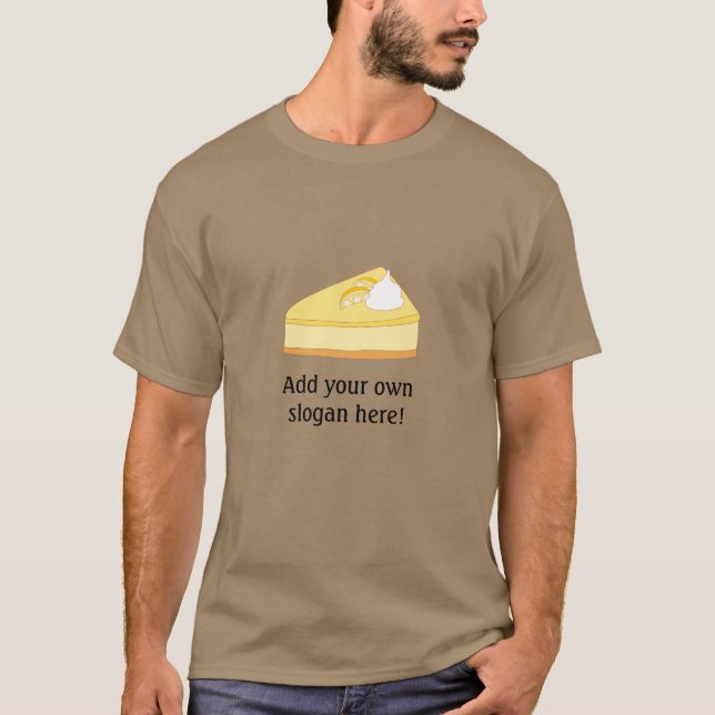 T-shirt Tranches de fromage : Slogan personnalisable (Devant)
