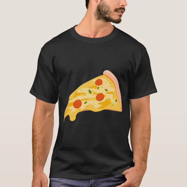 T-shirt Tranches De Pepperoni Pizza Gâteau (Devant)