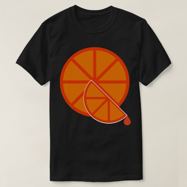 T-shirt Tranches orange (Design devant)