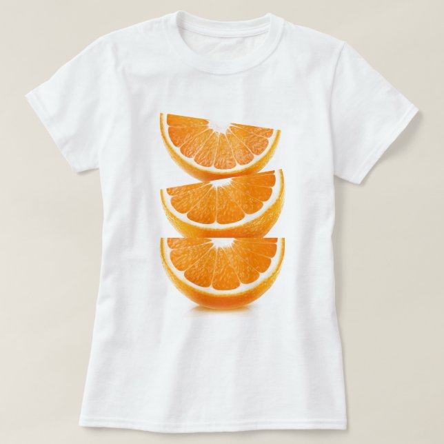 T-shirt Tranches orange dans une pile (Design devant)