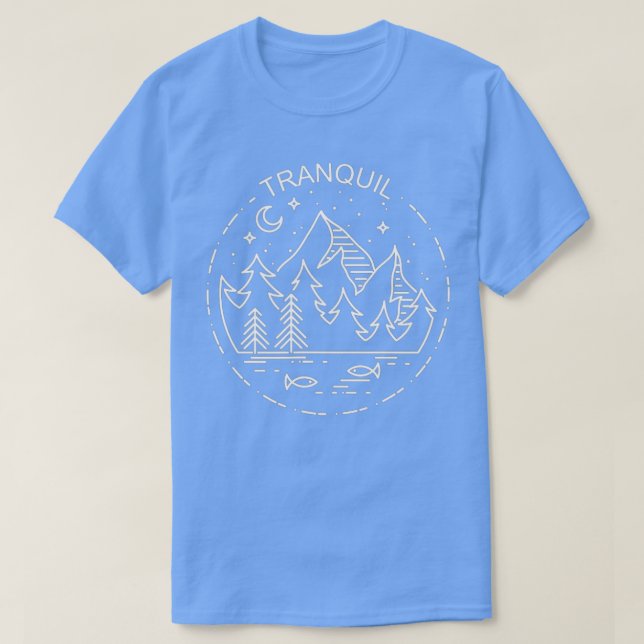 T-shirt Tranquil  Camping  Wilderness  Outdoors  Simple De (Design devant)