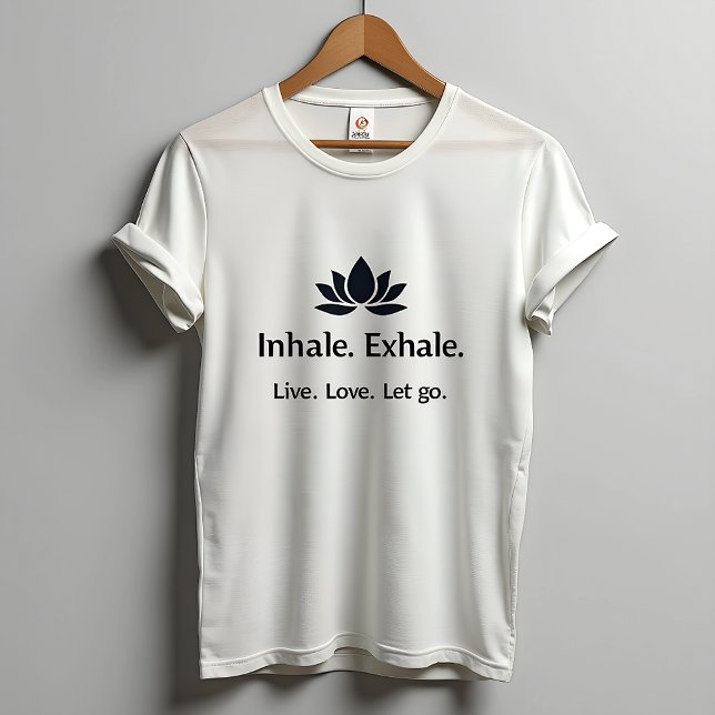 T-shirt Tranquil Lotus : Inhale, Exhale Inspiration Femmes (Créateur téléchargé)