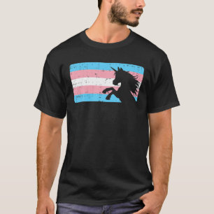 T-shirt Trans Drapeau Unicorne Transgenre Pride transexuel