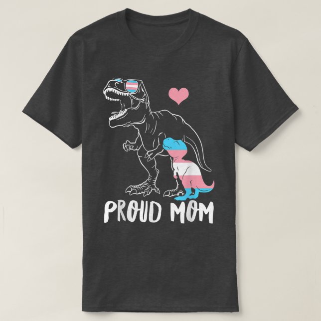 T-shirt Trans Fière Maman Dinosaure Re Transgenre Pride Ma (Design devant)