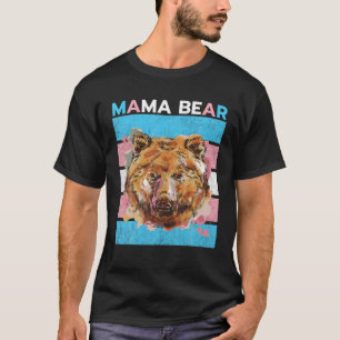 T-shirt Trans Mama Bear Aquarelle Transgenre Maman Trans M