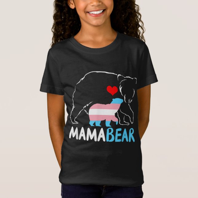 T-Shirt Trans Mama Oear Fier Maman Arc-en-ciel Transgenre  (Devant)