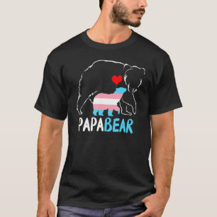 T-shirt Trans Papa Ours Fier Papa Arc-en-ciel Transgenre F