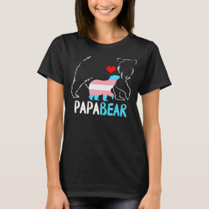 T-shirt Trans Papa Ours Fier Papa Arc-en-ciel Transgenre F