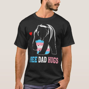 T-shirt Trans Papa Ours Papa Libre Ennuis Arc-en-ciel Tran
