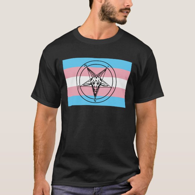 T-shirt Trans Pride Sigil de Baphomet (Devant)