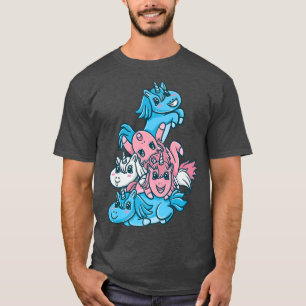 T-shirt Trans Pride Unicorn Pile Transgenre Premium T-Shi