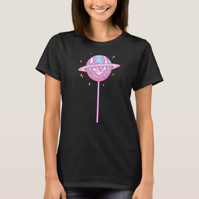 T-shirt Trans Prith Mois Lollipop Space Planet (Devant)