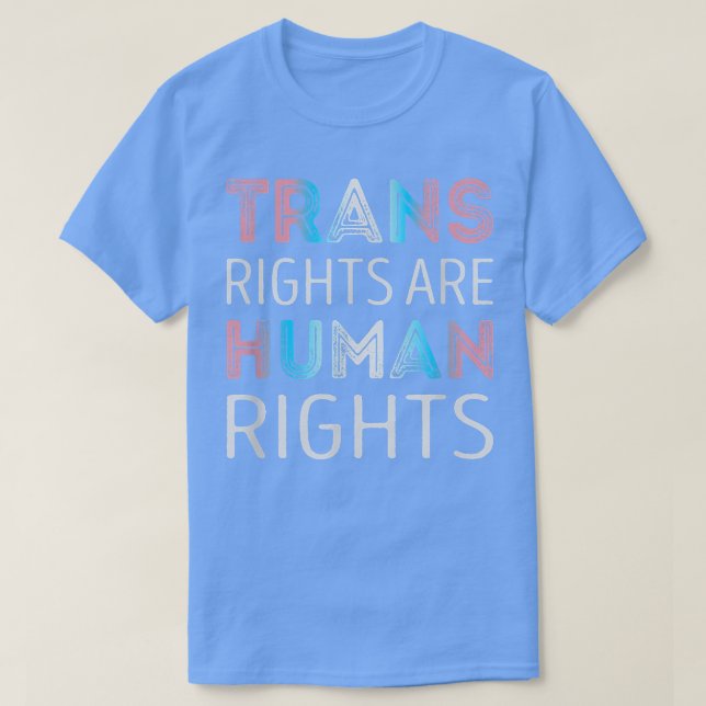 T-shirt Trans Rights Are Human Rights Trans Pride 5940  (Design devant)