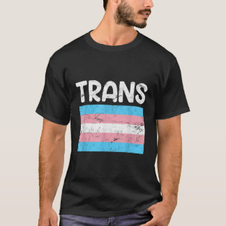 T-shirt Trans Transgender Flag LGBT Transsexual Flag