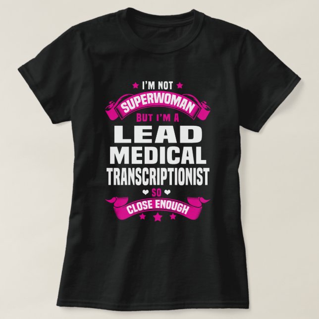 T-shirt Transcriptionniste Médicale (Design devant)