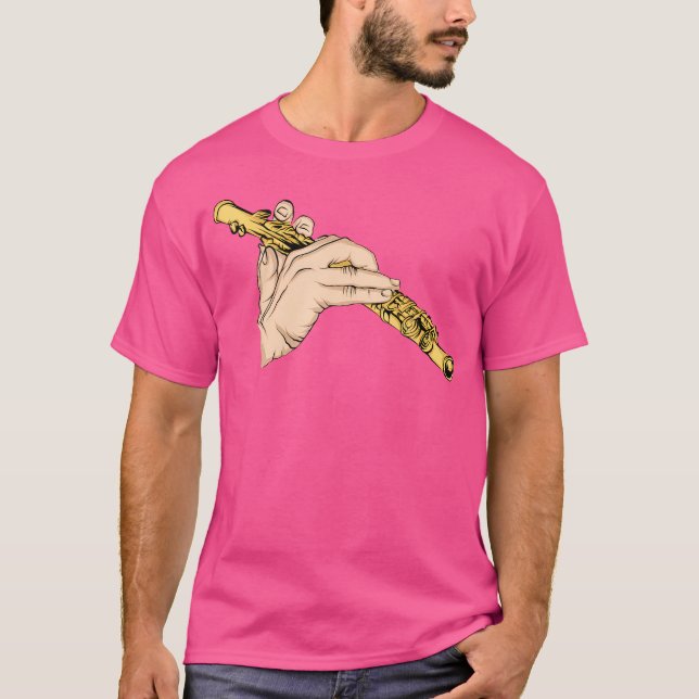 T-shirt Transfert d'instrument de musique à flux (Devant)