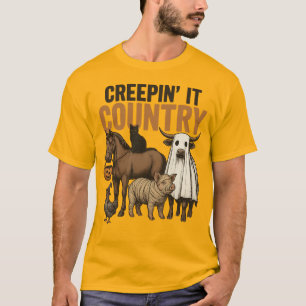 T-shirt Transfert Thermique DTF Country Creepin' en détres