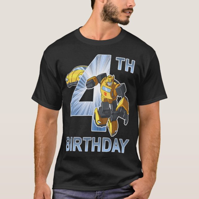 T-shirt Transformateurs Bumblebee 4E Anniversaire (Devant)