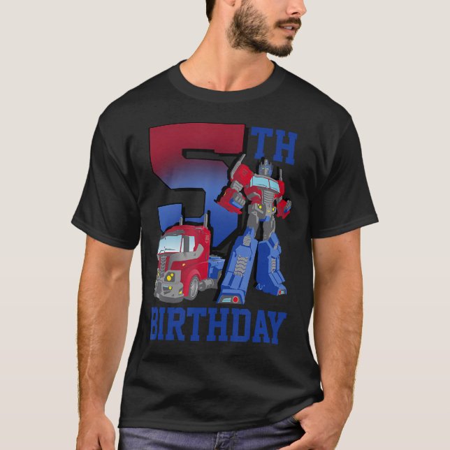T-shirt Transformateurs Optimus Prime 5E Anniversaire Grad (Devant)
