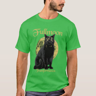 T-shirt Transformation de pleine lune Horreur Chat Fête d'