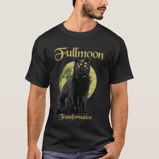 T-shirt Transformation de pleine lune Horreur Chat Fête d'