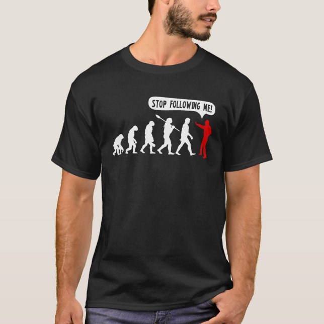 T-shirt Transformation Drôle De L'Évolution Apes Arrêter S (Devant)