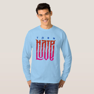T-shirt Transformer la haine en amour   Hommes Long Sleeve