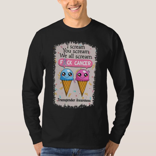 T-shirt Transgender Awareness Cute Ice Creams  Saying (Devant)