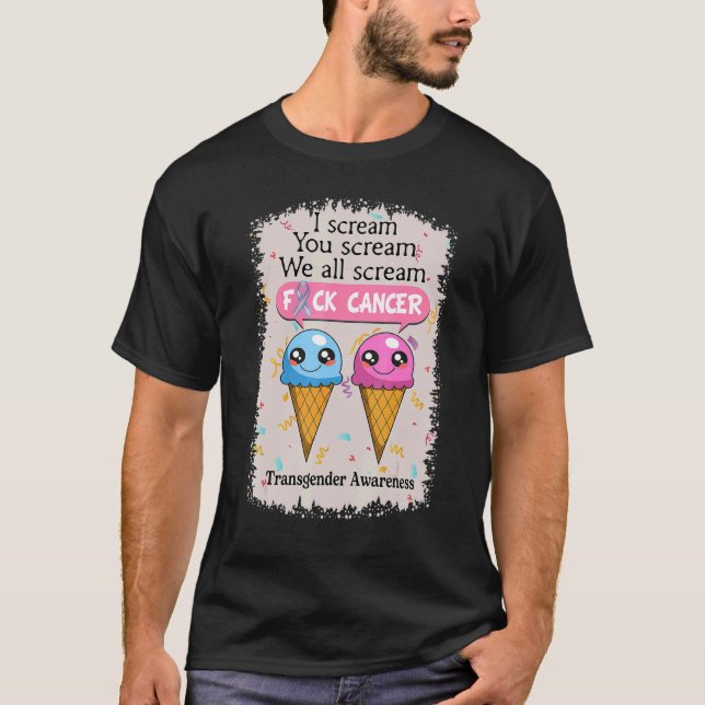T-shirt Transgender Awareness Cute Ice Creams  Saying (Devant)
