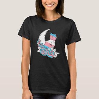 T-shirt Transgender Flower Cat Moon Transsexual Flag LGBTQ