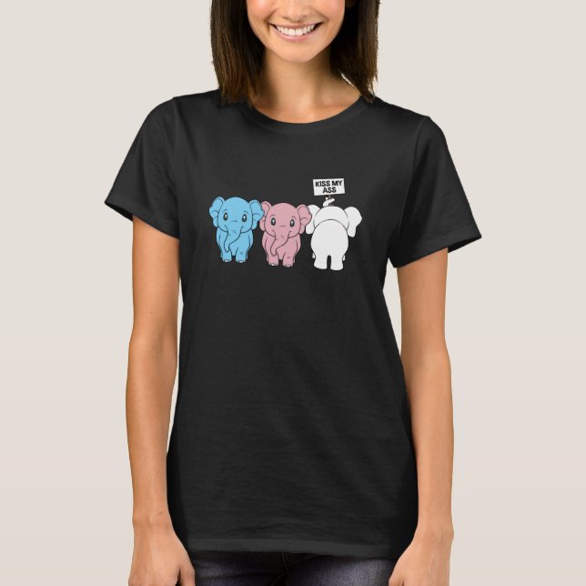 T-shirt Transgender Nonbinary Elephants  Be You Be Proud (Devant)