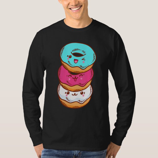 T-shirt Transgender Pride LGBT LGBTQ Flag Cute With Donut  (Devant)