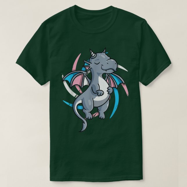 T-shirt Transgender Pride Stuff Trans Dragon Video Game Gi (Design devant)