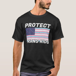 T-shirt Transgender Protect Trans Kids American Flag Pri