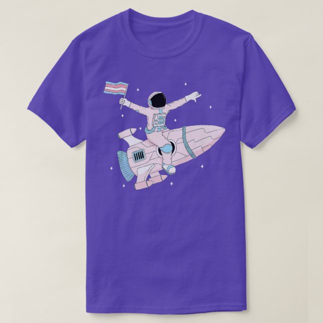 T-shirt Transgenre de l'astronaute de la Trans Pride (Design devant)