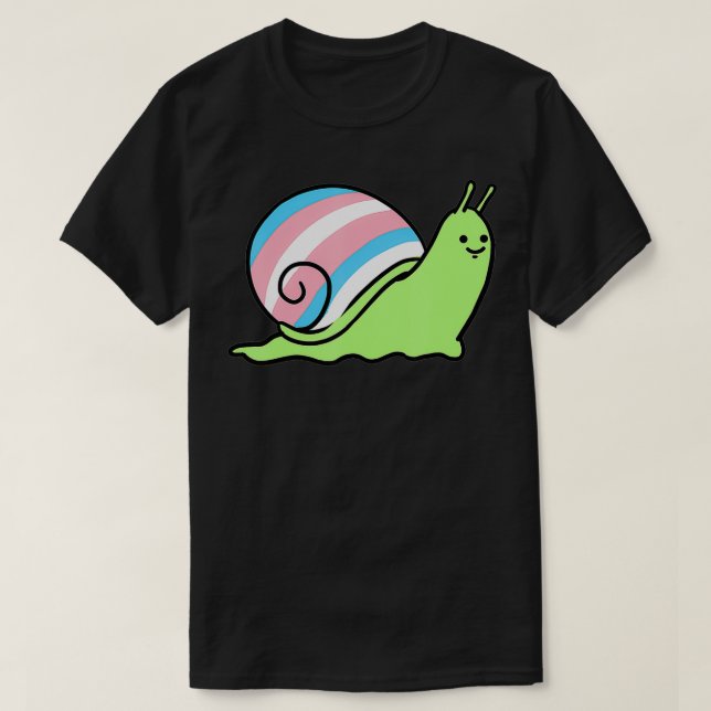 T-shirt Transgenre d'escargot de la fierté trans (Design devant)