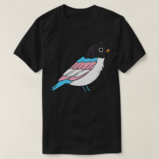 T-shirt Transgenre d'oiseaux de la Trans Pride (Design devant)